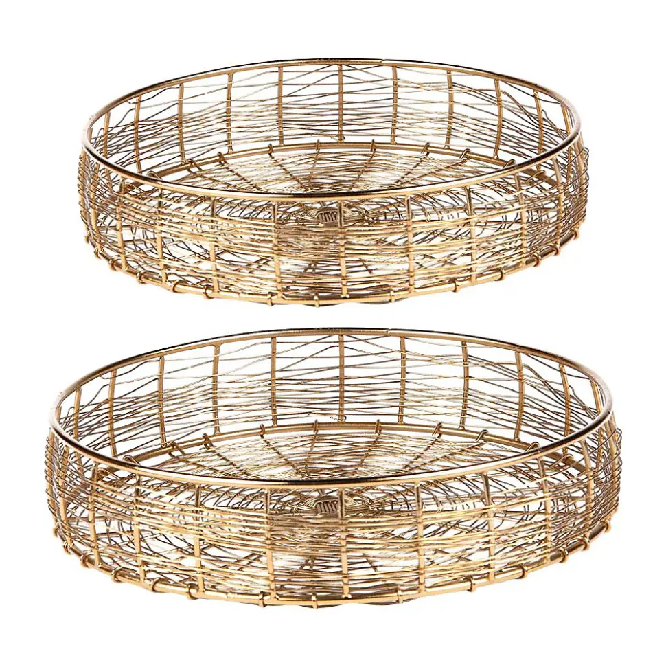 Set de 2 corbeilles filaire 25/20 cm