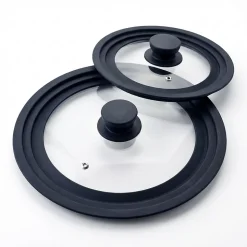 Set de 2 couvercles de cuisson en verre et silicone Fackelmann