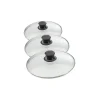 Set de 3 couvercles de cuisson en verre 20 cm 24 cm et 28 cm Elo