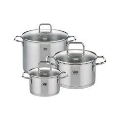 Set de 3 faitouts en inox 16 cm 20 cm et 26 cm Elo Citrin