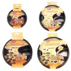 Set de 4 moules à manqué à charnière 18 cm + 24 cm + 26 cm + 28 cm Dr.Oetker Tradition