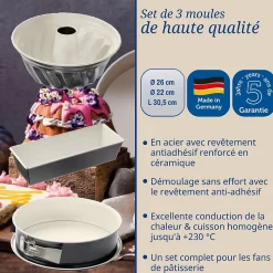 Set de 3 moules à pâtisserie Dr Oetker Back-Trend