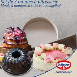 Set de 3 moules à pâtisserie Dr Oetker Back-Trend