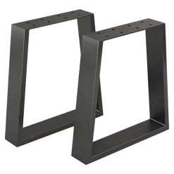 Set de 2 peids de table Marstal trapézoïdaux en acier hauteur 42 cm en.casa