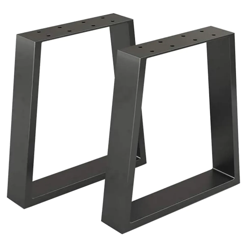 Set de 2 peids de table Marstal trapézoïdaux en acier hauteur 42 cm en.casa