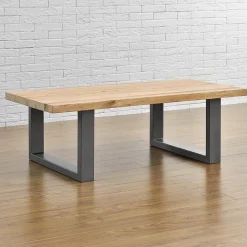 Set de 2 pieds de meuble Makers rectangulaires pour table basse gris acier 64 x 40 cm en.casa