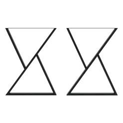 Set de 2 pieds de table Karvia acier 72 x 55 x 7 cm noir en.casa