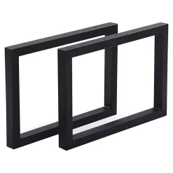 Set de 2 pieds de table Lunderskov rectangulaires en acier 35 x 50 cm en.casa