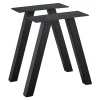 Set de 2 pieds de table Mariager triangulaires en acier 42 x 40 cm en.casa
