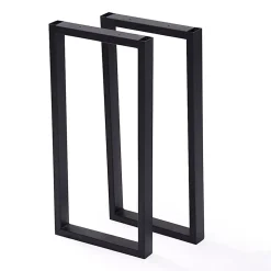 Set de 2 pieds de table Moldrup rectangulaires en acier 56 x 27 cm en.casa