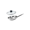 Set de 1 poêle de 20 cm en inox et couvercle en verre Fackelmann Eterna