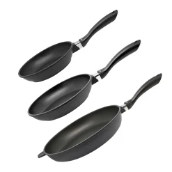 Set de 3 poêles à frire 24 cm 28 cm et 32 cm sans PFAS Elo Alucast
