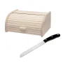 Set de 2 ustensiles pour le pain avec Huche à pain en bois et Couteau à pain Fackelmann Boissellerie