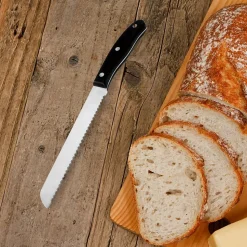 Set de 2 ustensiles pour le pain avec Huche à pain en bois et Couteau à pain Fackelmann Boissellerie