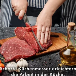 Set de couteaux avec support 7 pièces blanc Classbach C-MBS4018-Blanc