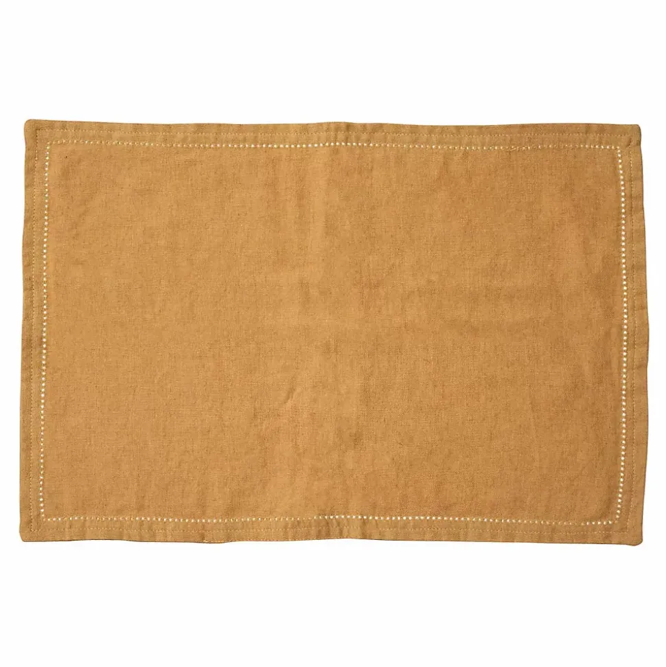 Set de table en coton/lin (45x30 cm - Jaune)