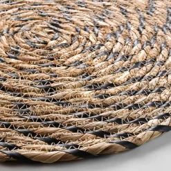 Set de table en paille de jonc (Noir)