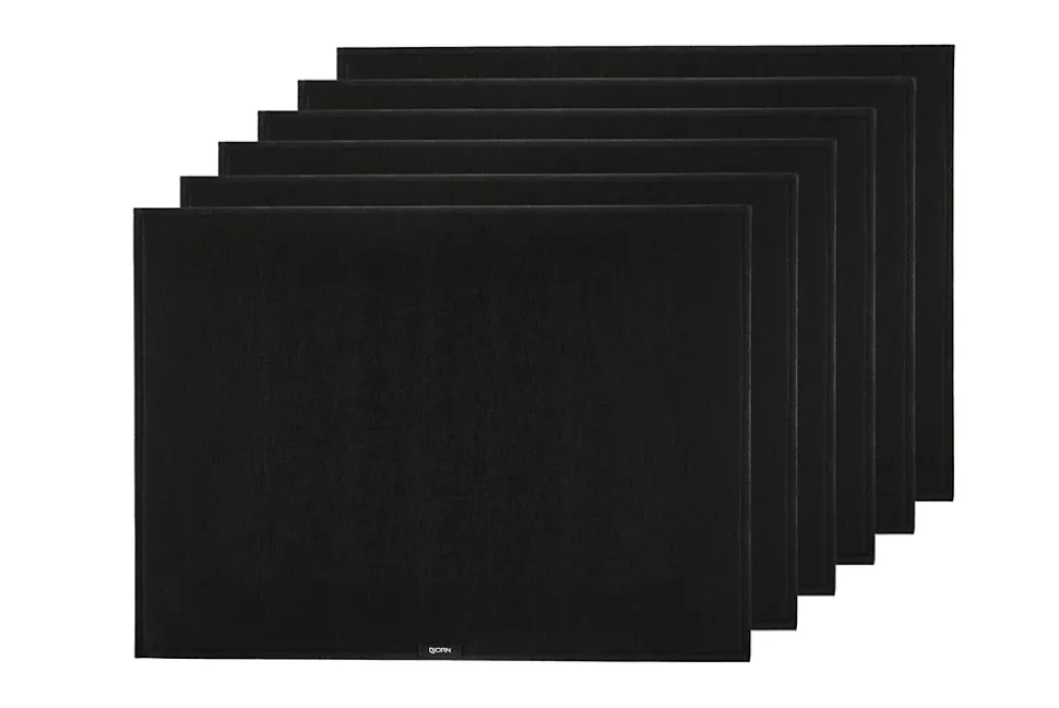 Set de table rectangulaire - 6 pièces - Feutre recyclé noir