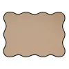 Set de table rectangulaire unis et bords ondulés (33x45 cm - Noir)