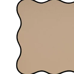 Set de table rectangulaire unis et bords ondulés (33x45 cm - Noir)