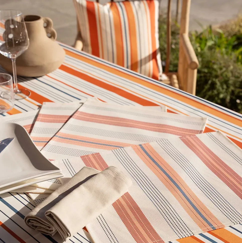 Set de table rectangulaire enduite (35x50 cm - Terracotta)