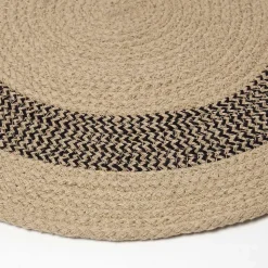 Set de table rond en coton beige, lot de 4 - HOMESCAPES