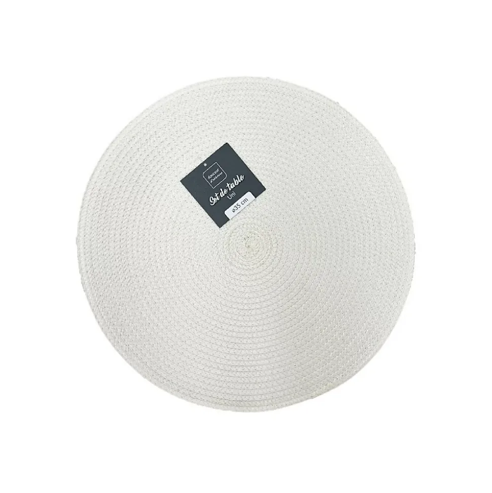 Set de table rond et coloré (35 cm - Ivoire)