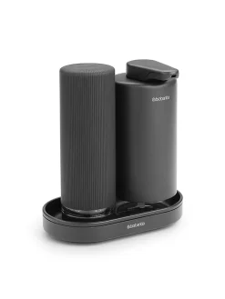 Set distributeurs de savon + plateau, gris, Brabantia Sinkstyle