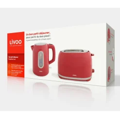 Set petit déjeuner ELEGANCE rouge