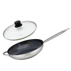 Set Poêle 32 cm céramique sans PFAS et couvercle Profi Therm Platinum Elo