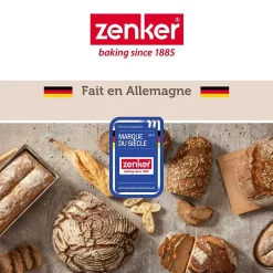 Set pâtisserie avec moule perforé 4 mini baguettes 33 x 22 cm en acier, 2 bols à mixer, verre mesureur et spatule Zenker