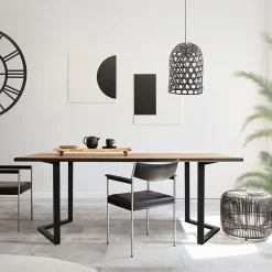 Set 2x pieds de table forme arrow en V acier noir mat style moderne 60 x 72 cm