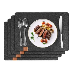 Sets de table et sous verres en feutre 3 pièces Herzberg HG04203