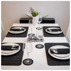 Sets de table et sous verres en feutre 3 pièces Herzberg HG04203