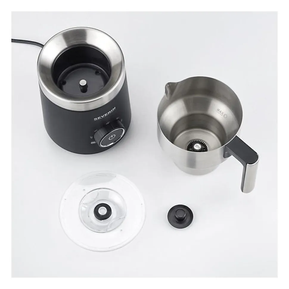 SEVERIN SM3586 Emulsionneur de lait / Chocolatiere Spuma 700, Mousse de lait onctueuse, Le lait ne brûle pas, Capacité : 700 ml