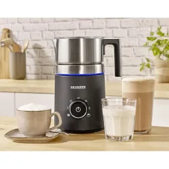 SEVERIN SM3586 Emulsionneur de lait / Chocolatiere Spuma 700, Mousse de lait onctueuse, Le lait ne brûle pas, Capacité : 700 ml