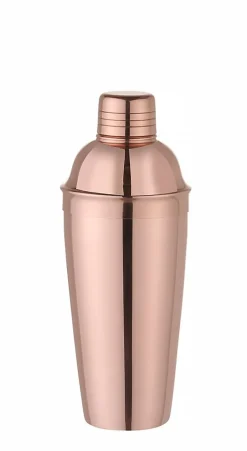 Shaker Cobbler - 3 pièces, Collection BarUp, 85x(H)240mm - Hendi - Cuivre - l9- L9- P0.1- h24- Acier Inoxydable