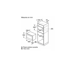 Siemens Micro-ondes encastrable 21l 900w noir - BF722L1B1
