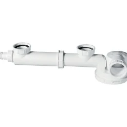 Siphon 2 bacs - Wirquin Pro - Diamètre40mm - Gain de place