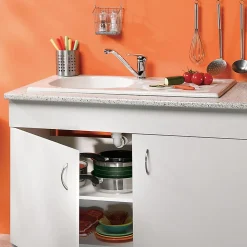 Siphon sans garde d'eau gain de place blanc 40mm Wirquin