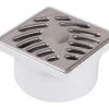 Siphonnette de sol PVC 100x100 - SIPHONNETTE D.40/50 GRILLE INOX 10X10