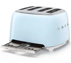 SMEG Grille Pain 4 tranches Années 50 - 2000W Bleu TSF03PBEU