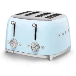 SMEG Grille Pain 4 tranches Années 50 - 2000W Bleu TSF03PBEU