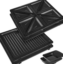 SM60SP Plaques pour gaufrier WM60 SWM60 Plaque grill toast interchangeables antiadhésives Duronic