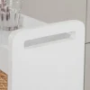 SoBuy Chariot de Rangement 4 Niveaux avec Barres Anti-Chute Blanc