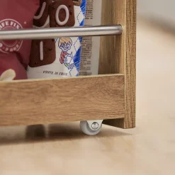 SoBuy Chariot de Rangement 4 Niveaux avec Barres Anti-Roulis 60x185x81cm