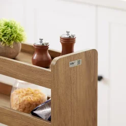 SoBuy Chariot de Rangement 4 Niveaux avec Barres Anti-Roulis 60x185x81cm