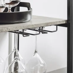 SoBuy Chariot de Service Roulant avec Plateau Repas Amovible et Desserte à Roulettes