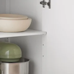 SoBuy Desserte Roulante avec Plateau en Bois, Meuble de Rangement pour Cuisine et Restaurant Blanc