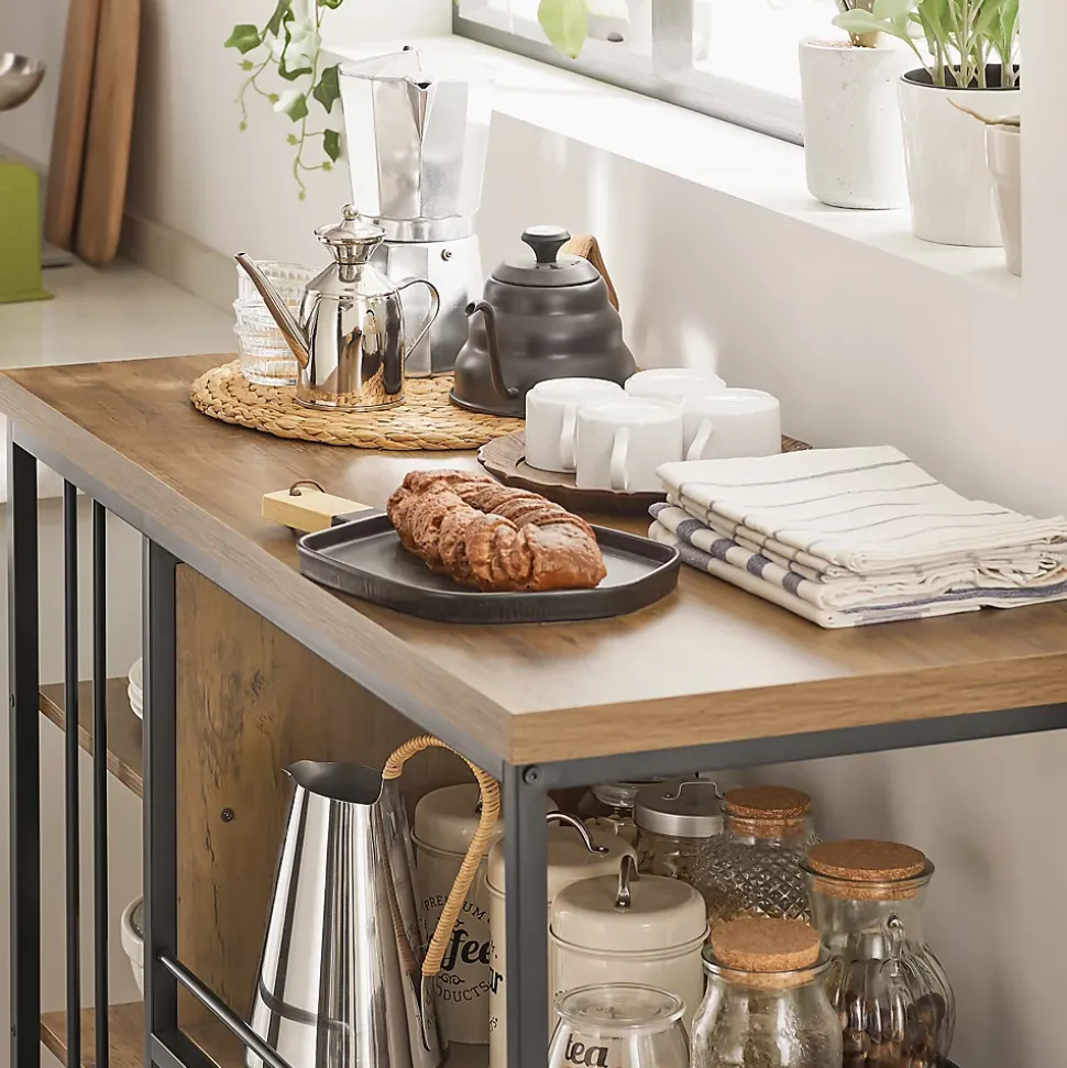 SoBuy Desserte Roulante Industrielle en Acier Stable 110 x 45 x 92 cm